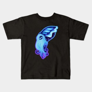 Galaxy Cuttlefish (with outline) Kids T-Shirt